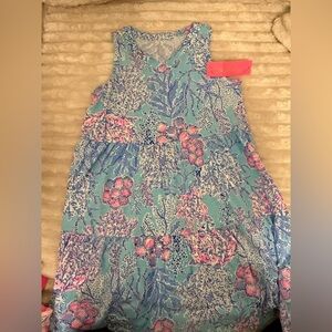 NWTs: Lilly Pulitzer Blue and Pink Floral Kids Dress